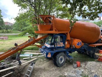 Cement truck in Position