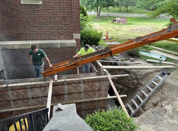 Pouring the concrete